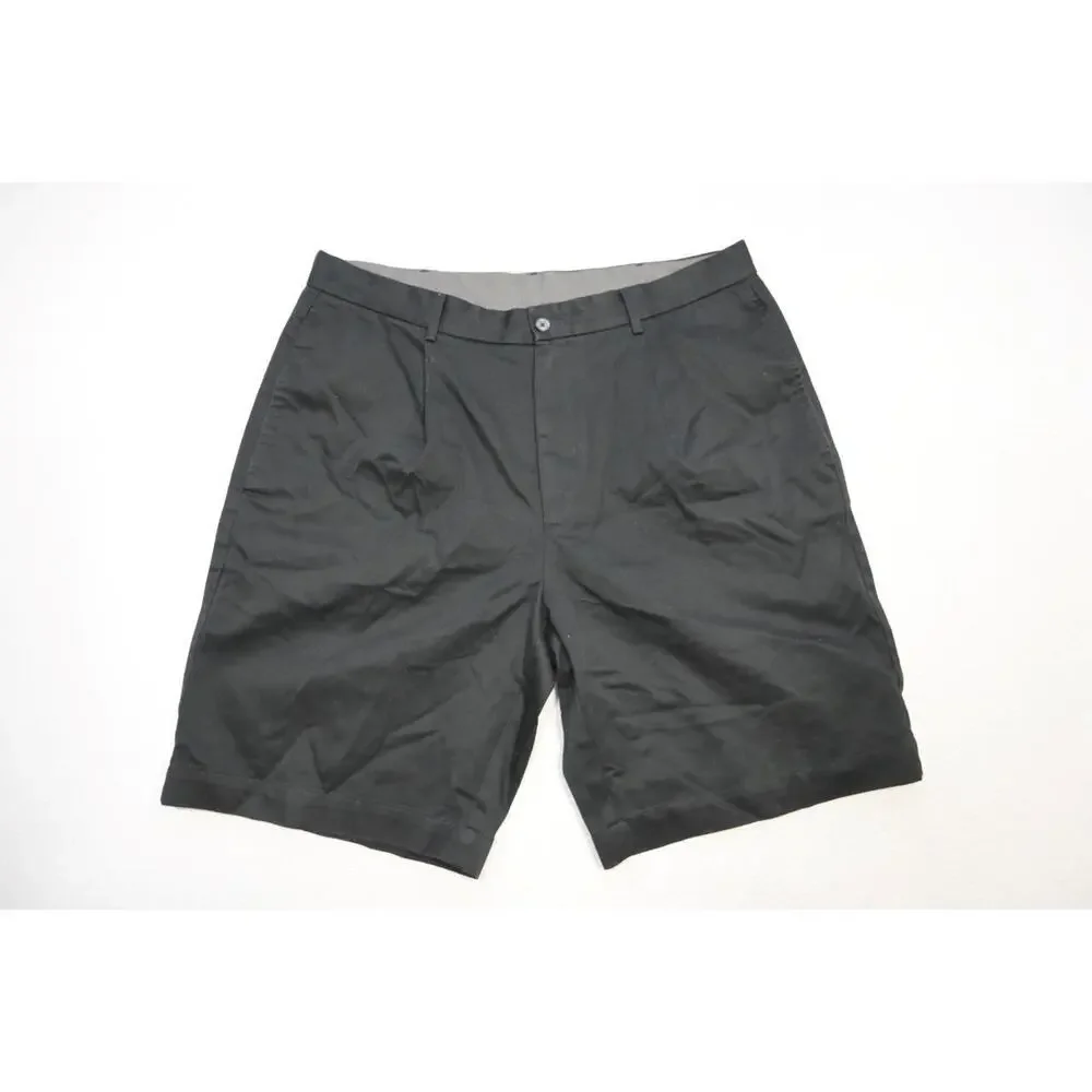 Callaway Golf Shorts Performance Cotton Pleated Khaki‎ Black 10